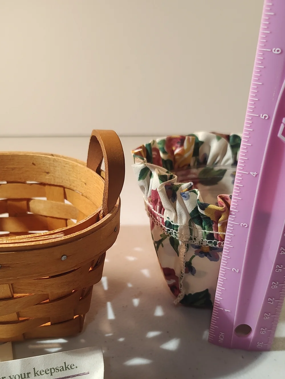 Longaberger 1995 Hostess Thyme Basket, Liner And Plastic Protector